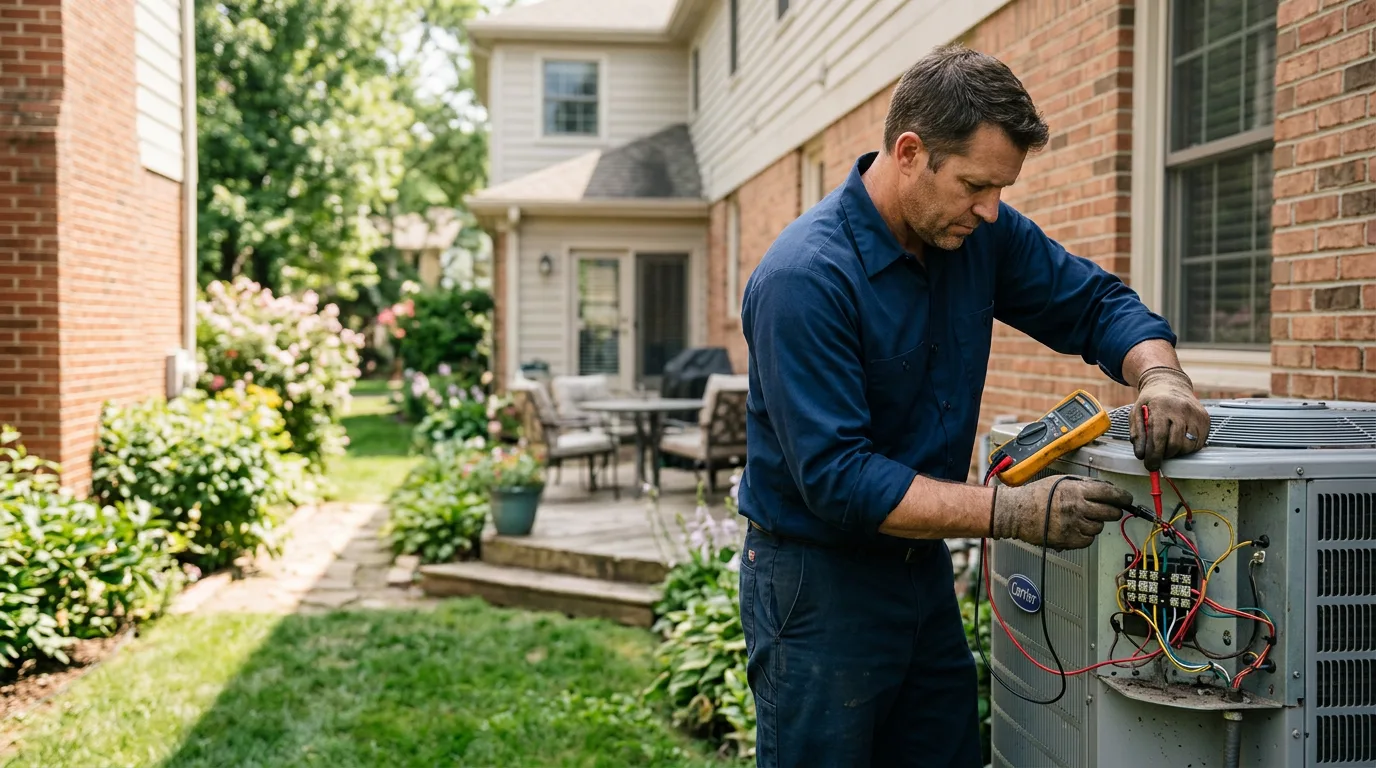 HVAC technician working near White City, KS